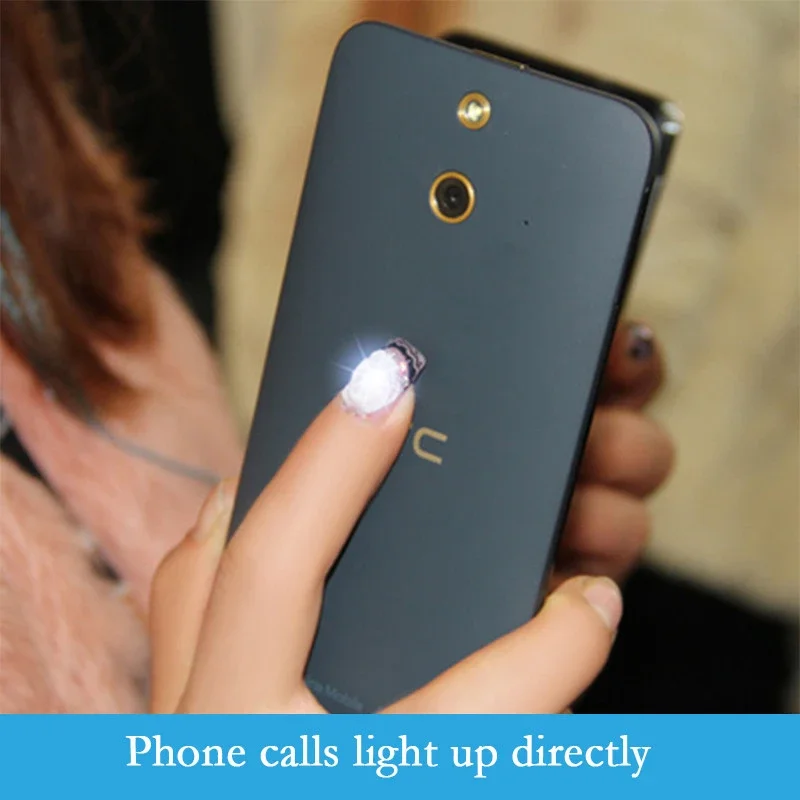 5/1pcs NFC Nail Stickers LED Light Source Nail Art Tips Lighting for Mobile Phone Nail Lamp Glow in The Dark Manicure Decor 4