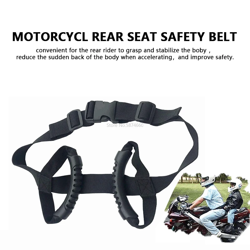 Universal Motorcycle safety belt child rear seat handle belt waist fixed riding harness rear seat fall protection belt