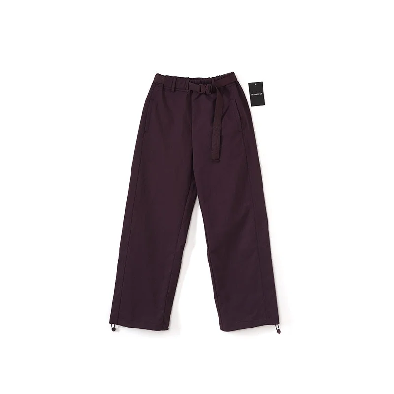 

Faionable High-Waist Elastic Waisand Belted Casual Pants Bodhl 2025 New Sle Wide Leg Pants Polyester Fiber