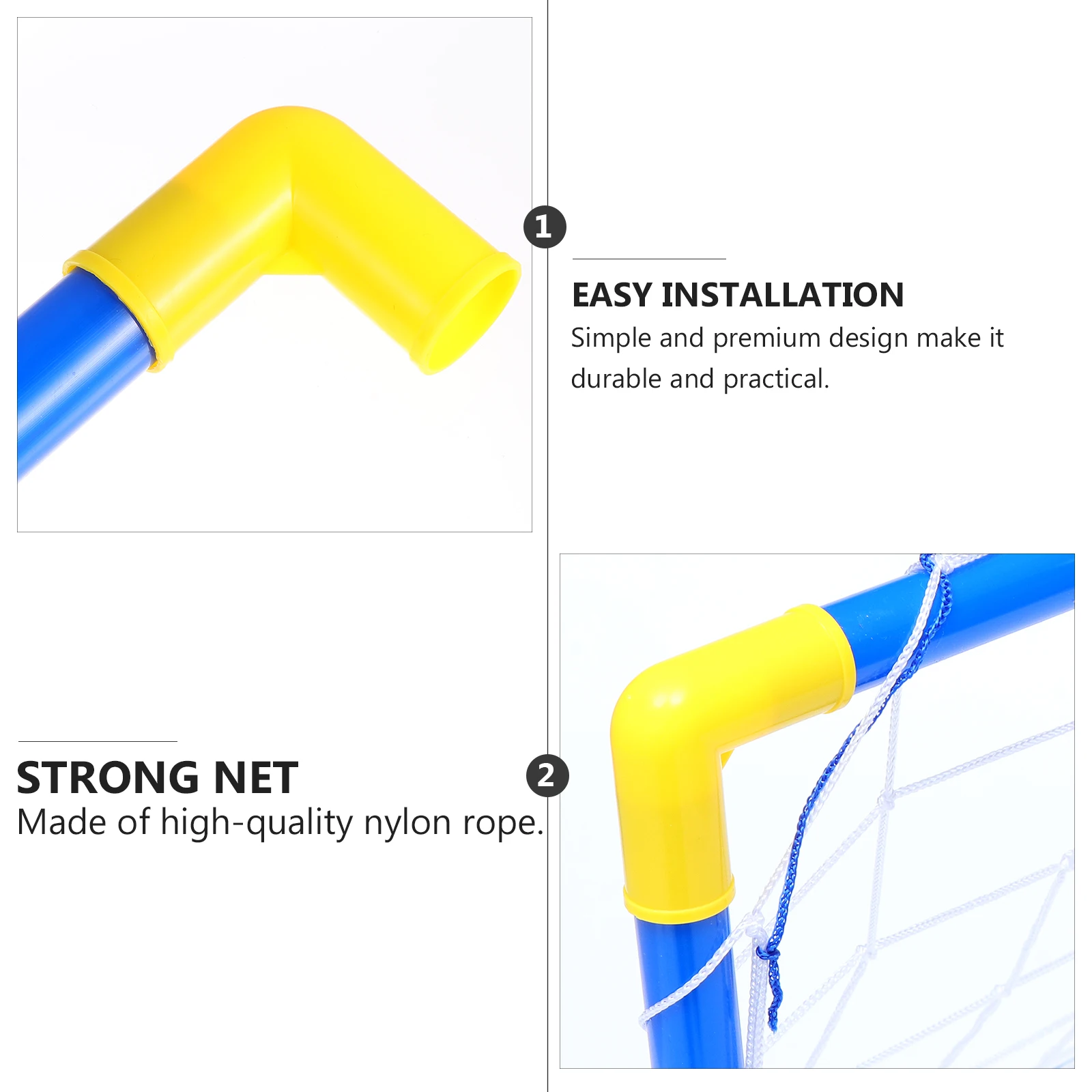 

60Cm Foldable Soccer Goal For Kids Football Portable Sports Equipment Backyard Playground Blue