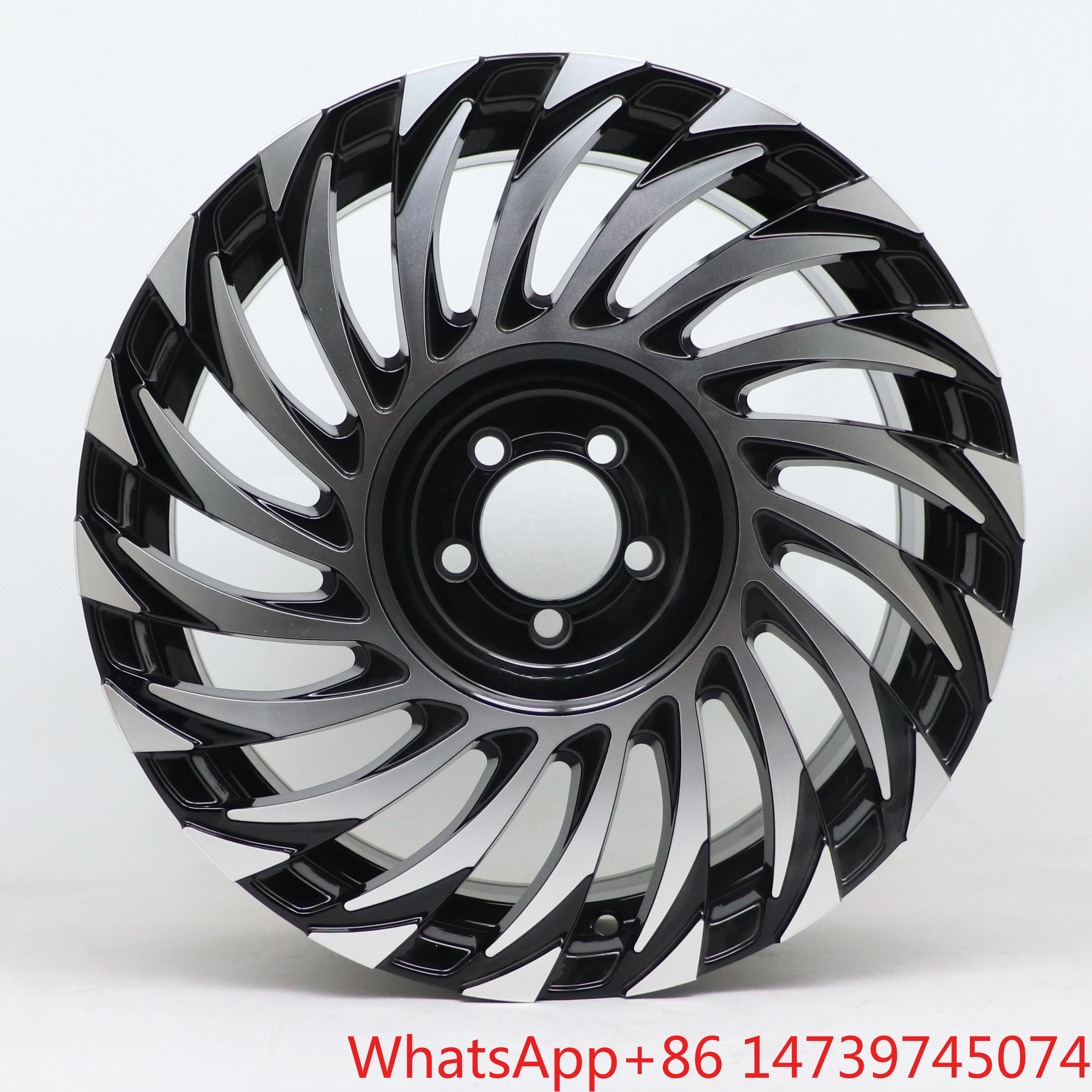 17x7.5J 5 Hole Aluminum Alloy Car Rims, PCD 100‑139.7mm ET25‑45mm Universal Passenger Car Wheels