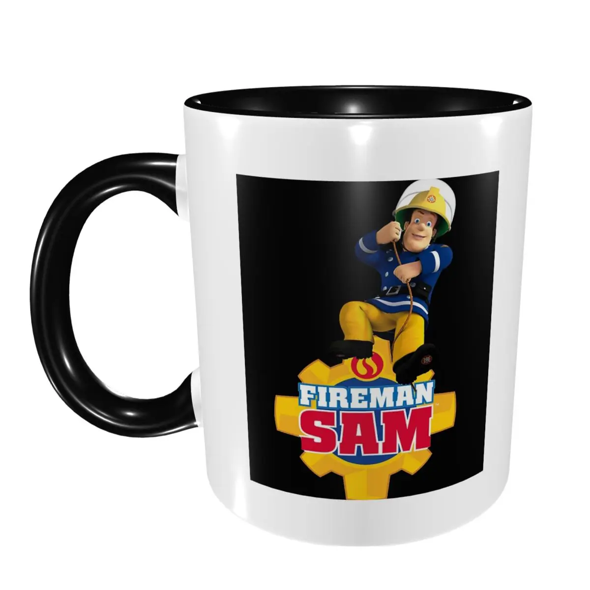 Cartoon Firefighter Fireman Sam Mug Funny Ceramic Coffee Cups Tea Mugs Milk Cup Drinkware Gifts for Friends