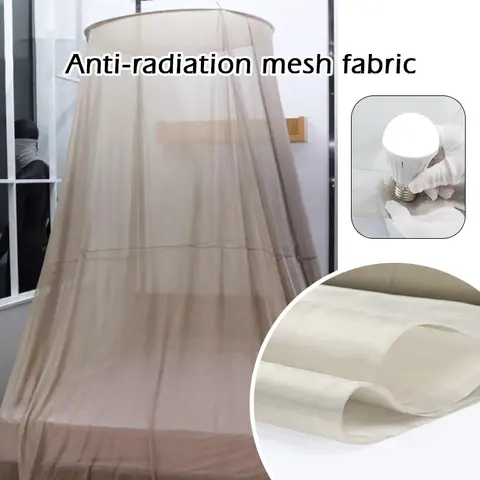 방사선 방지 메쉬 원단 실버 섬유 전자기 방지 EMF/EMI/RF/RFID 보호 차폐 차단 천, 1 m, 2 m, 5m