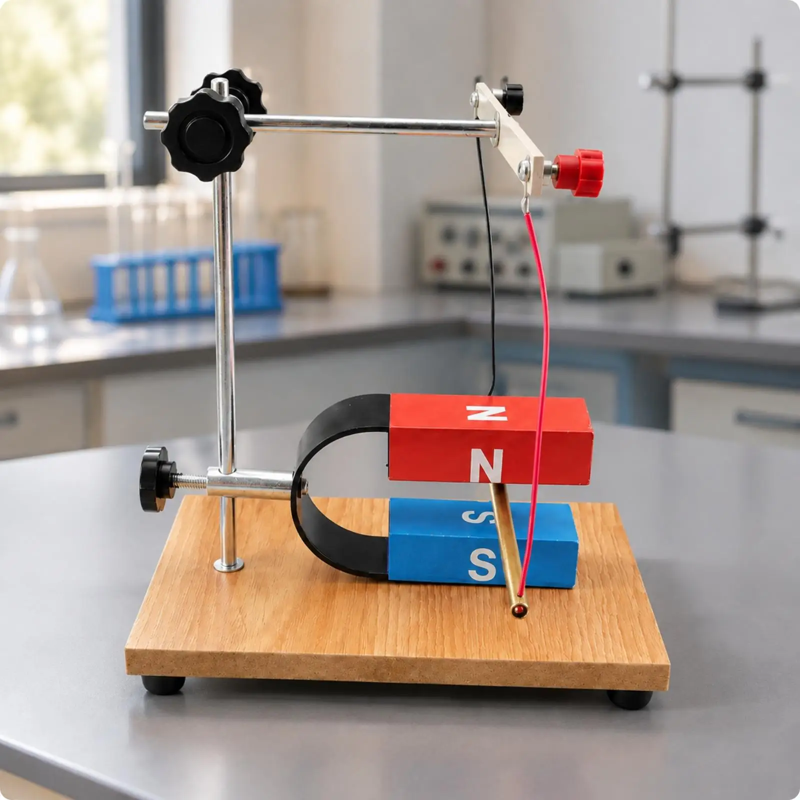 Ampere Force Experiment Apparatus Educational Conductor Force in Field Demonstrator Easy to Operate Motor Effect Demonstration