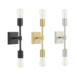 Room Decor American Double-headed Led Edison Simple Iron Lamps Bedroom Living Room Bathroom Bathroom Wall Light