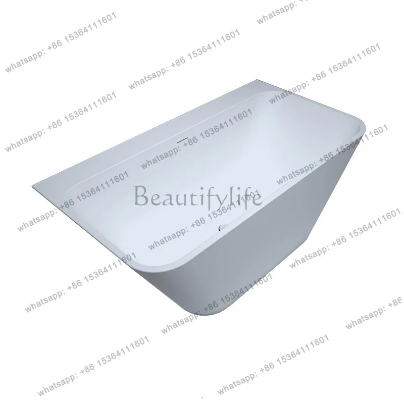

Qimeishi artificial stone bathtub independent family hotel B & B rectangular bathtub small apartment
