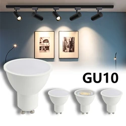 5-12 pièces LED spot lumière GU10 AC220V AC100-240V pas flUNICEF lumière blanche chaude 3W 5W 6W 7W 8W resubdivision 20W 30W50W lampe de courbure