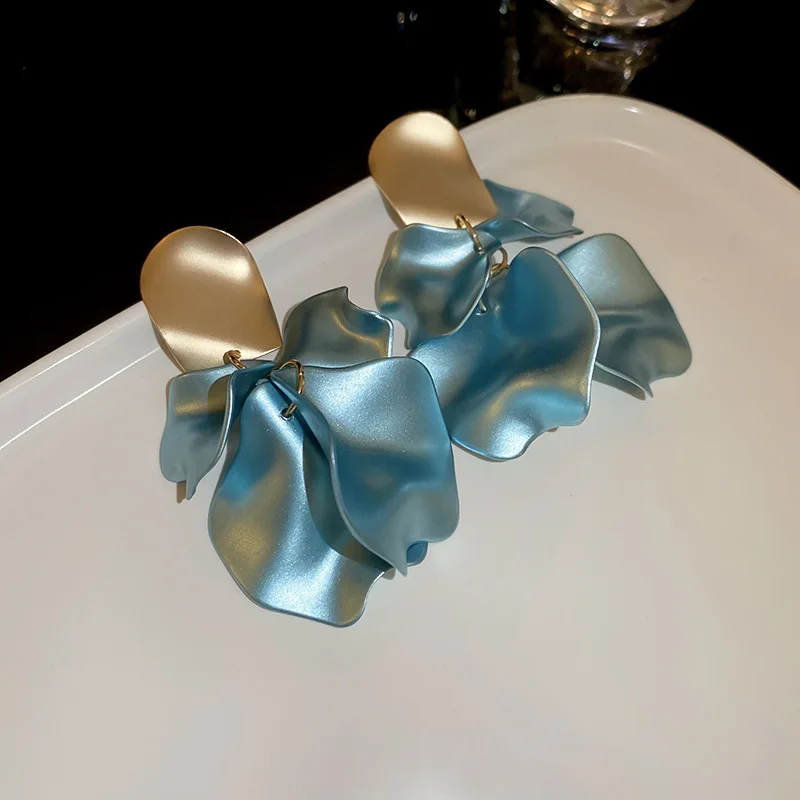 Böhmische bunte Blumenohrringe für Damen, modische Blütenblatt-Anhänger-Ohrringe, Party-Tropfenohrringe, Schmuck, Y2k-Accessoires, Bijoux A