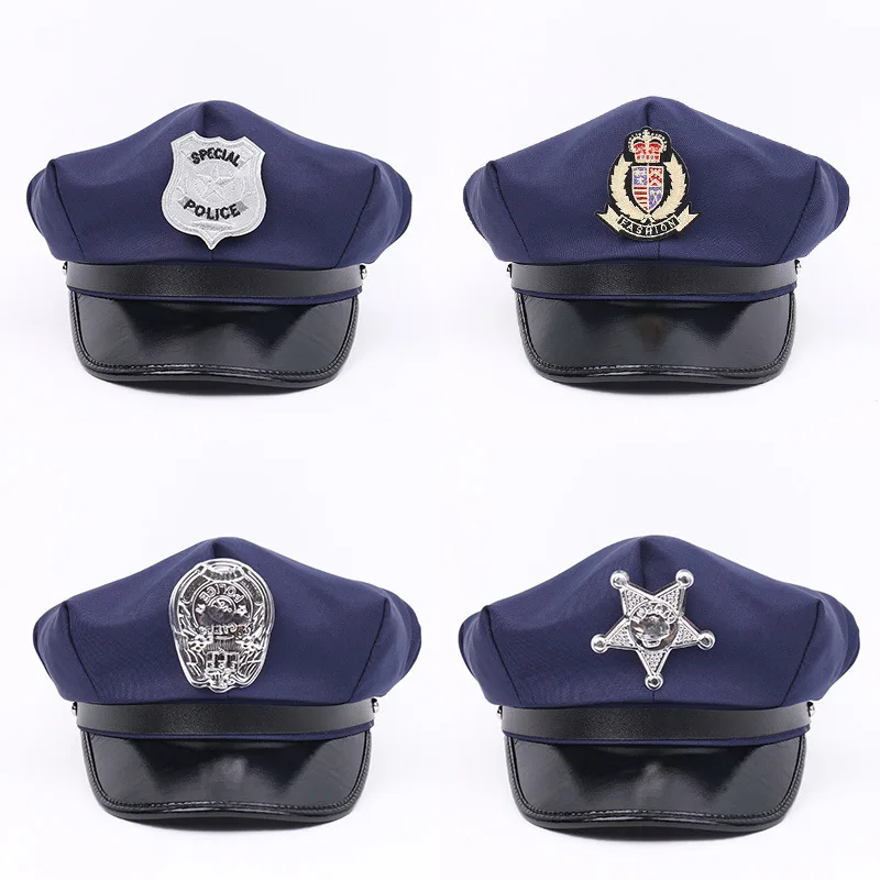 قبعة كابتن مسطحة مثمنة على الموضة الجديدة - قبعة بلغت ذروتها البحرية مع شارة أذن القمح للعروض والأمن ودوريات الطلاب