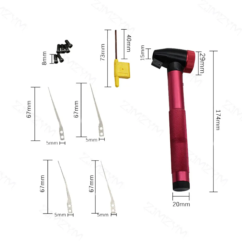 Hawkeye Lighted Probe Set Alloy Handle Locksmith Tools Deep Reach Magnifying Illuminated Keyhole Probe for Lock Repair