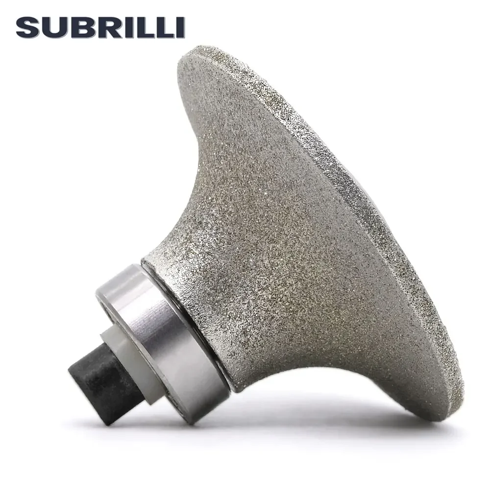 SUBRILLI B30 Demi Bullnose Diamond Router Bit Electroplated Diamond Profile Wheel For Edge Profiling Machine Hand Held Router