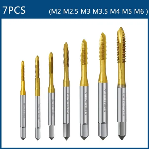 Метчики XCAN HSS с титановым покрытием M2-M12 для резьбы