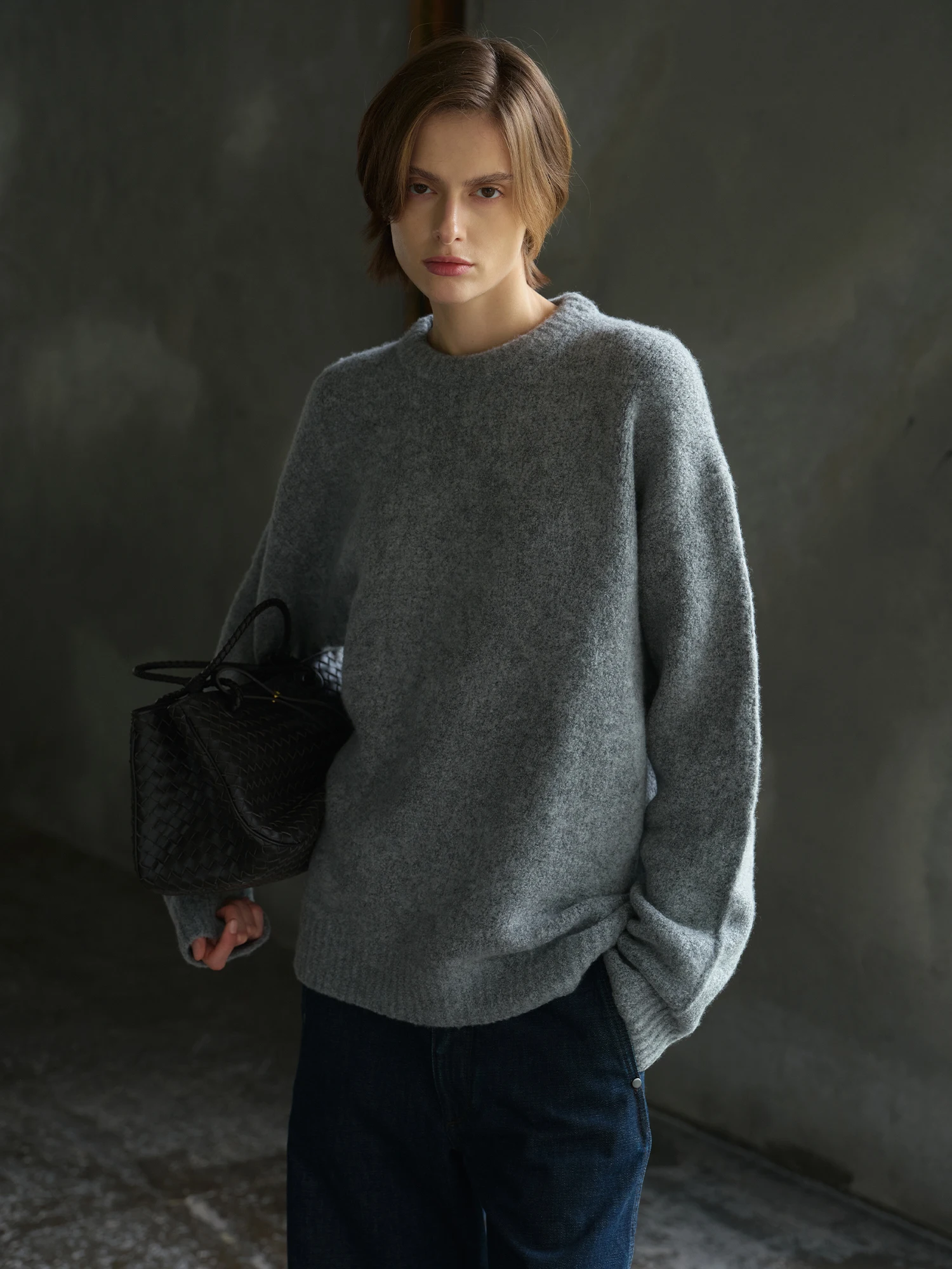 

Tfa Women's Knitted Wool Sweater round Ne Long Sve Casual Sle Comfortable Fit Autumn Winter New Arrival Versatile La...