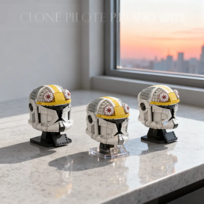 

829pcs MOC Helmet Clone Pilote Phase 1 Odd Ball Star Battle Model Building Blocks Creative Display Gift Collectible Decor Kids