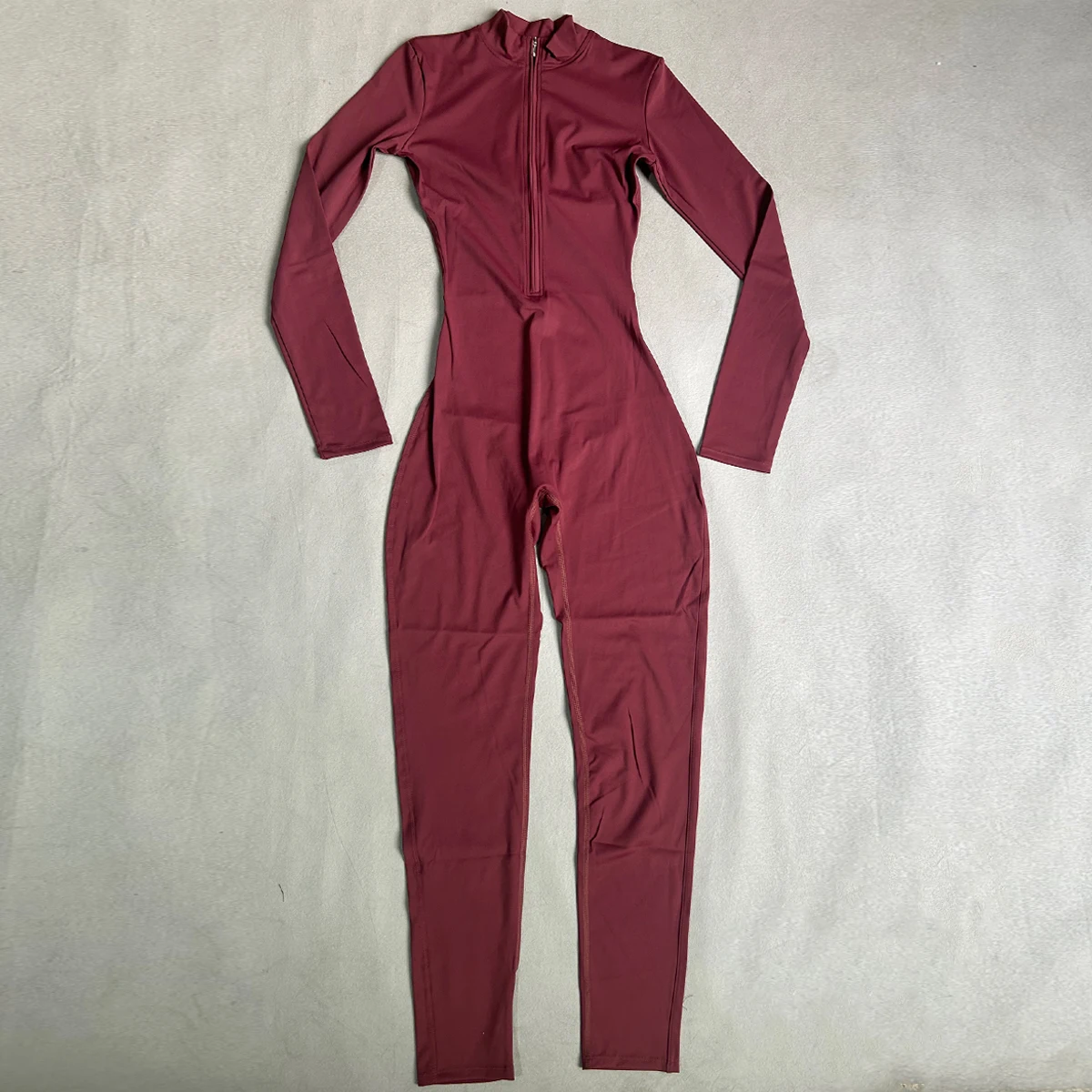 Mono de Yoga para mujer, conjunto de mono deportivo sin costuras con cremallera, traje de Fitness de manga larga para gimnasio, traje de entrenamiento elástico para gimnasio, ropa atlética