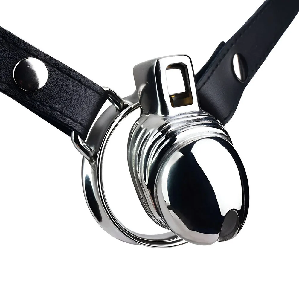 BXA-210 Male Stainless Steel Chastity Device Cage Sleeve for Penis Cock Cage Ring Lock Bondage Belt Fetish Sex Toy for Men