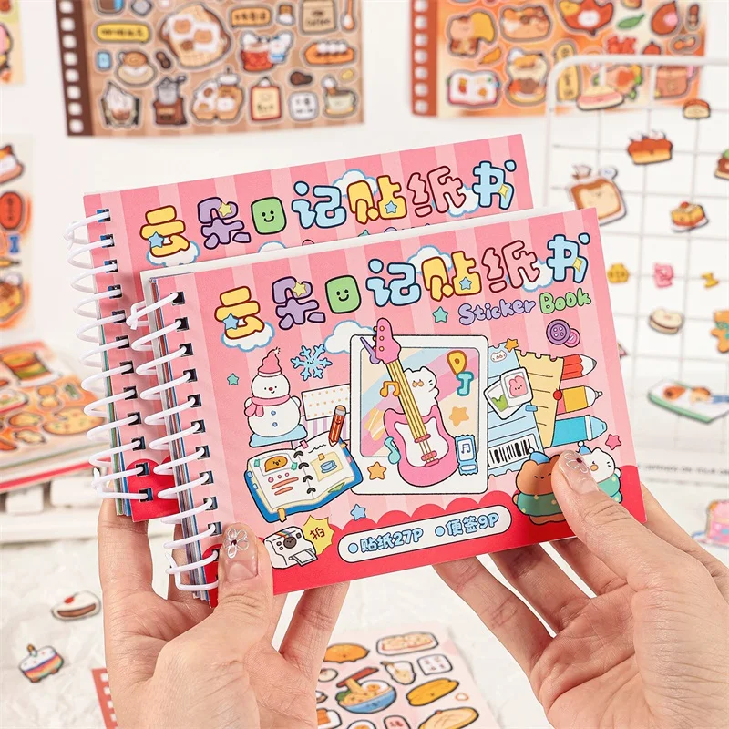

36pcs Creative Cloud Diary Series Sticker Book Korean Style Cartoon Scene Guka Decoration Scrapbooking Adhesive Sticker Book