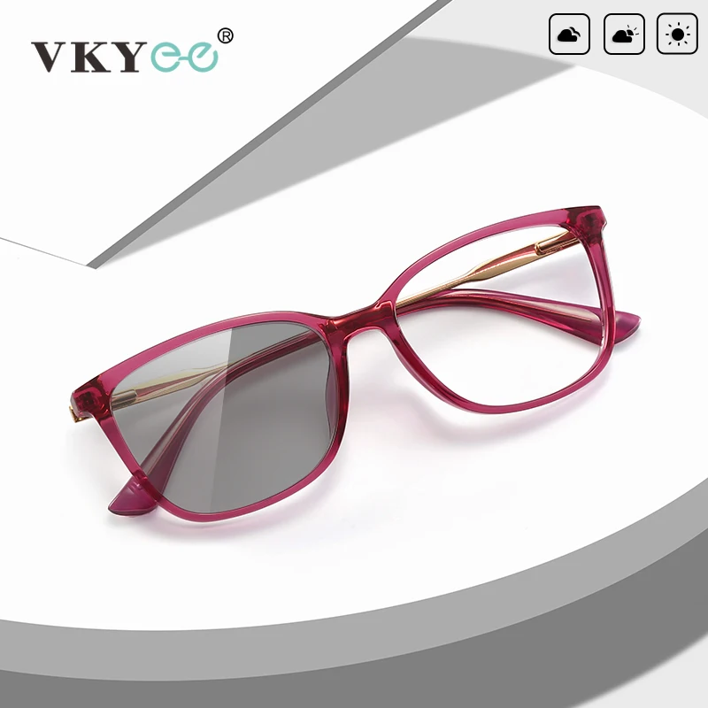 VKYEE Fashion Classic Women's Eyewear Minimalist Design Customizable Prescription Anti-blue Light Eyewear Photochromic 2057