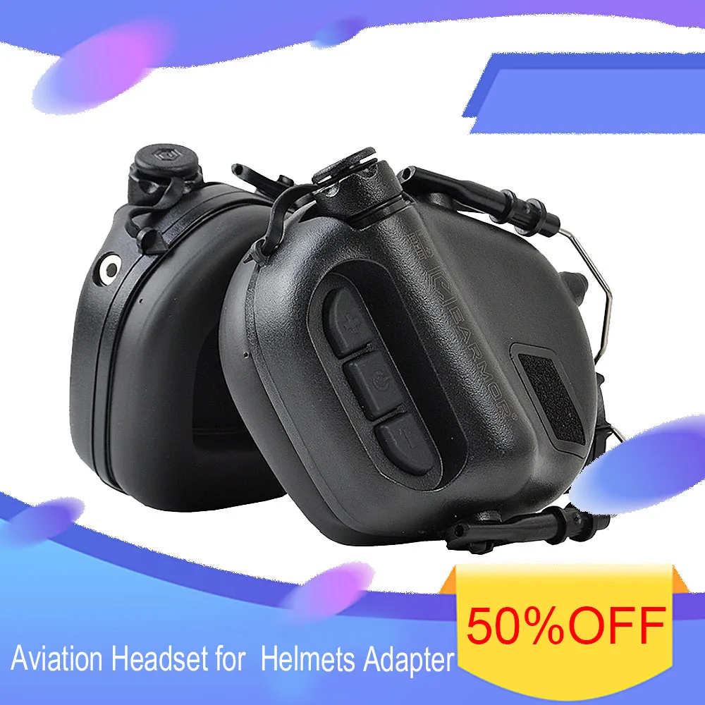 

EARMOR M31H MOD4 Tactical Headset Noise Canceling Hearing Protection Headphone Softair Aviation Headset for FAST Helmets Adapter