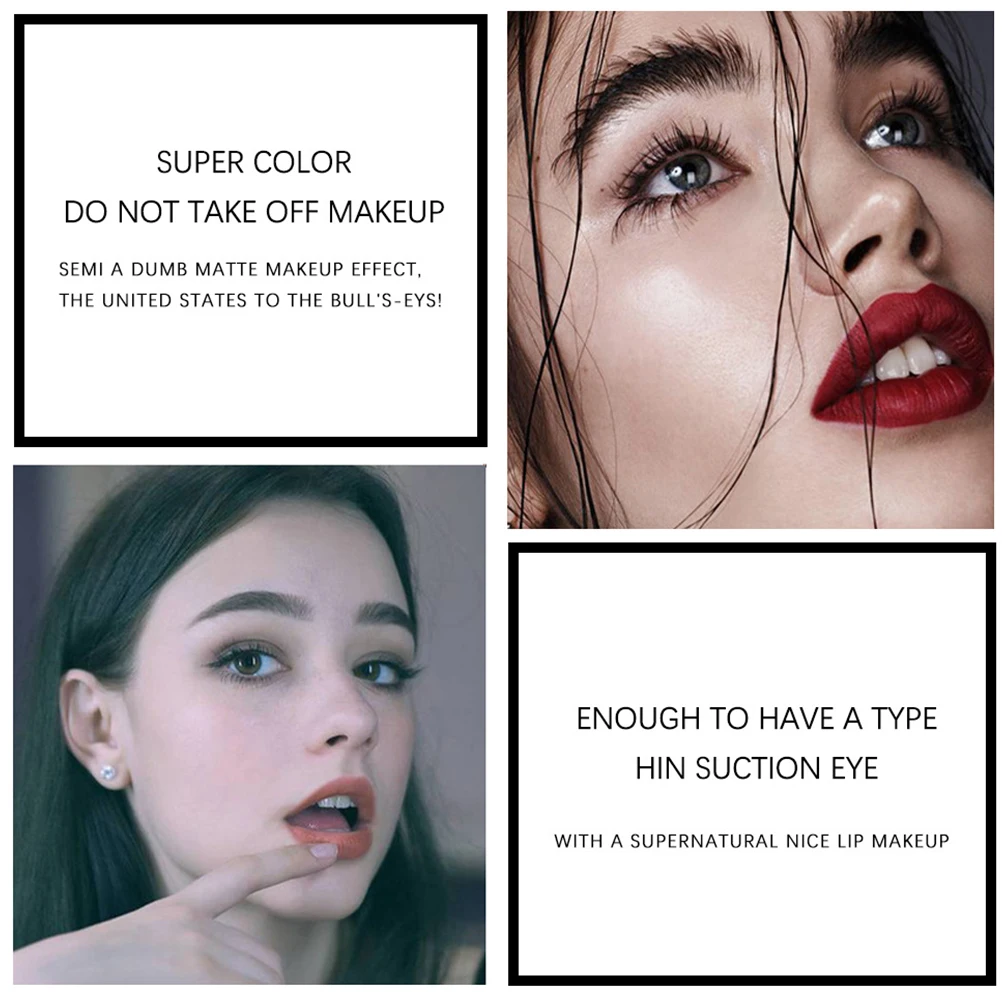 12 pçs conjunto de forro fosco moldar à prova dwaterproof água longa duração colorido maquiagem em pó suprimentos lápis labial forro lápis