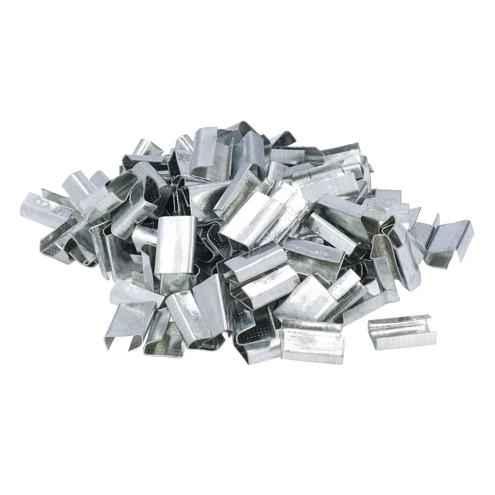 Galvanized Steel Strapping Buckle for 16mm PET Strap Packaging Seals Power Tool