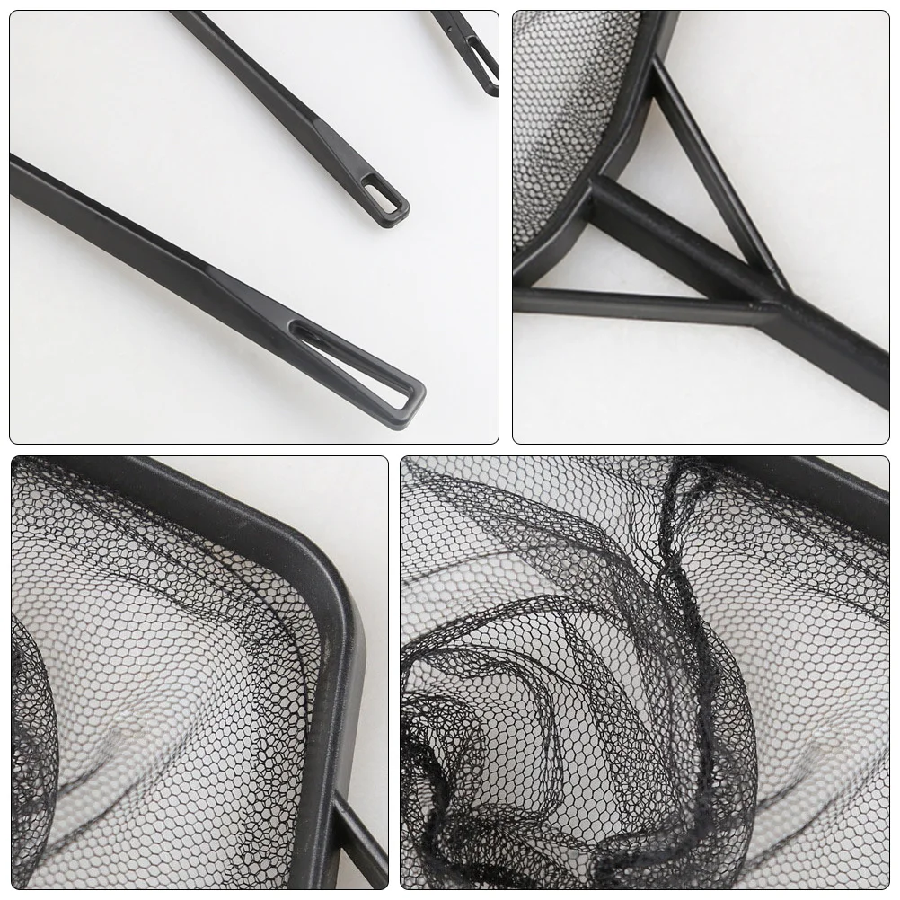 

2Pcs Aquarium Accessories Fish Net with Sturdy Handle for Tank Maintenance Easy Storage Catch and Release Fishing Net Black