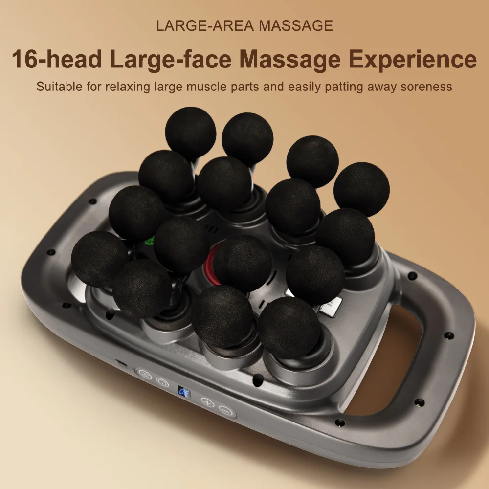 

22 Heads Fascia Gun Electric Masajeadr Vibrating Muscle Massage Body Neck Massage Relaxation Treatment Fascia Massage Gun