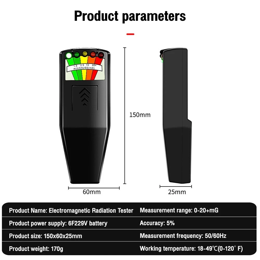 K2 Handheld LED EMF Meter Magnetic Field Ghost Hunting Detector Electromagnetic Paranormal Equipment Tester