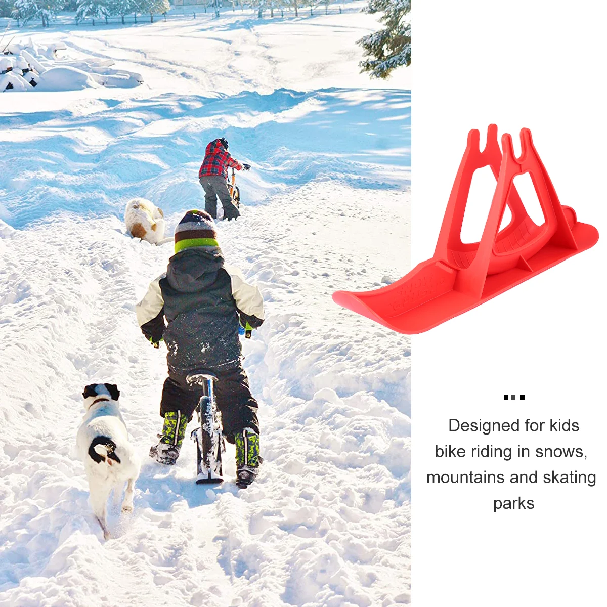 Ski Board Snow Sleds for Kids and Adult Balance Bike Scooter Snowboard Skiing Outdoor Child