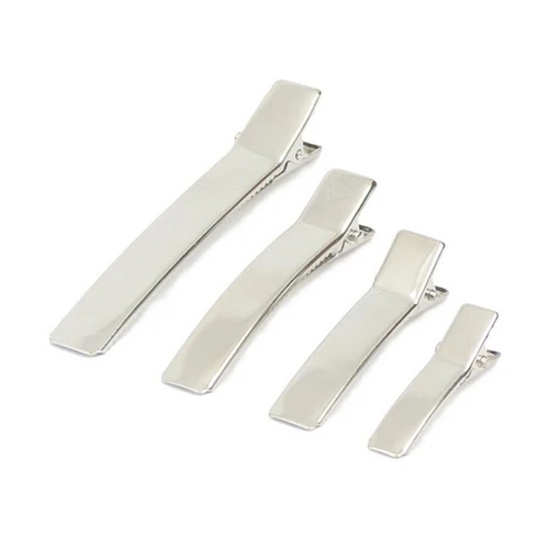 100 Uds 35mm 50mm 60mm 80mm pinza de pelo de cocodrilo de doble punta pinzas de pelo de Metal horquillas de pico de pato para niñas DIY joyería sombreros