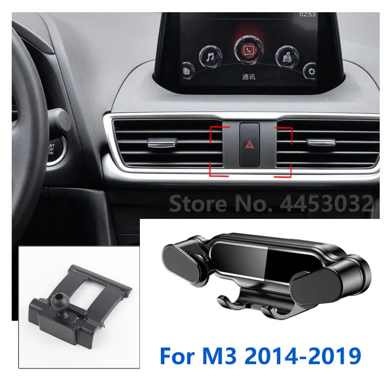 Special For Mazda 3 Car Phone Holder Gravity Mobile Stand GPS Support Air Vent Mount Accessories 2014-2021