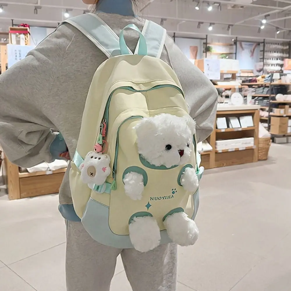Kawaii Süßer Bärenrucksack Niedlicher Bären-Schulrucksack Große Kapazität Leichter Niedlicher Schulrucksack für Teenager-Mädchen – Detail 8