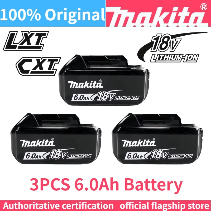 

100% Original⚠Makita 18V electric toolbattery BL1860B✅BL1850B BL1815N for brushless electricwrench⚡DTW700⚡DDF487 DTW285