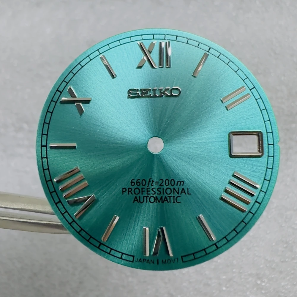 Suitable for Seiko Watch Tools 28.5mm Watch Dial with Logo for NH35 Automatic Movement DIY Substitute Dial Parts Accessories