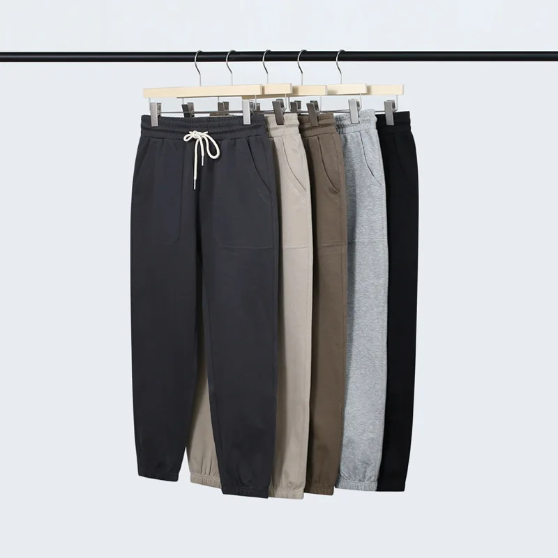 

Retro Cotton Khaki Men's Casual Trousers Loose Fit Straight Leg mid Waist Summer Breathable Comfortable Men's Faion Pants