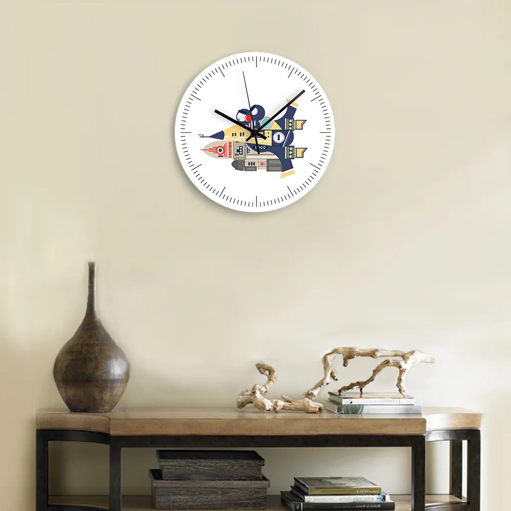 Silent Decorative Clock for Kids Room Creative Robot Design Minimalist Fashion Amazon Bestseller In Stock Fast Shipping