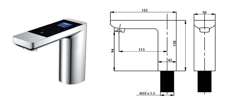 Modern Design Lavatory Electrical Water Faucet with Touch Control