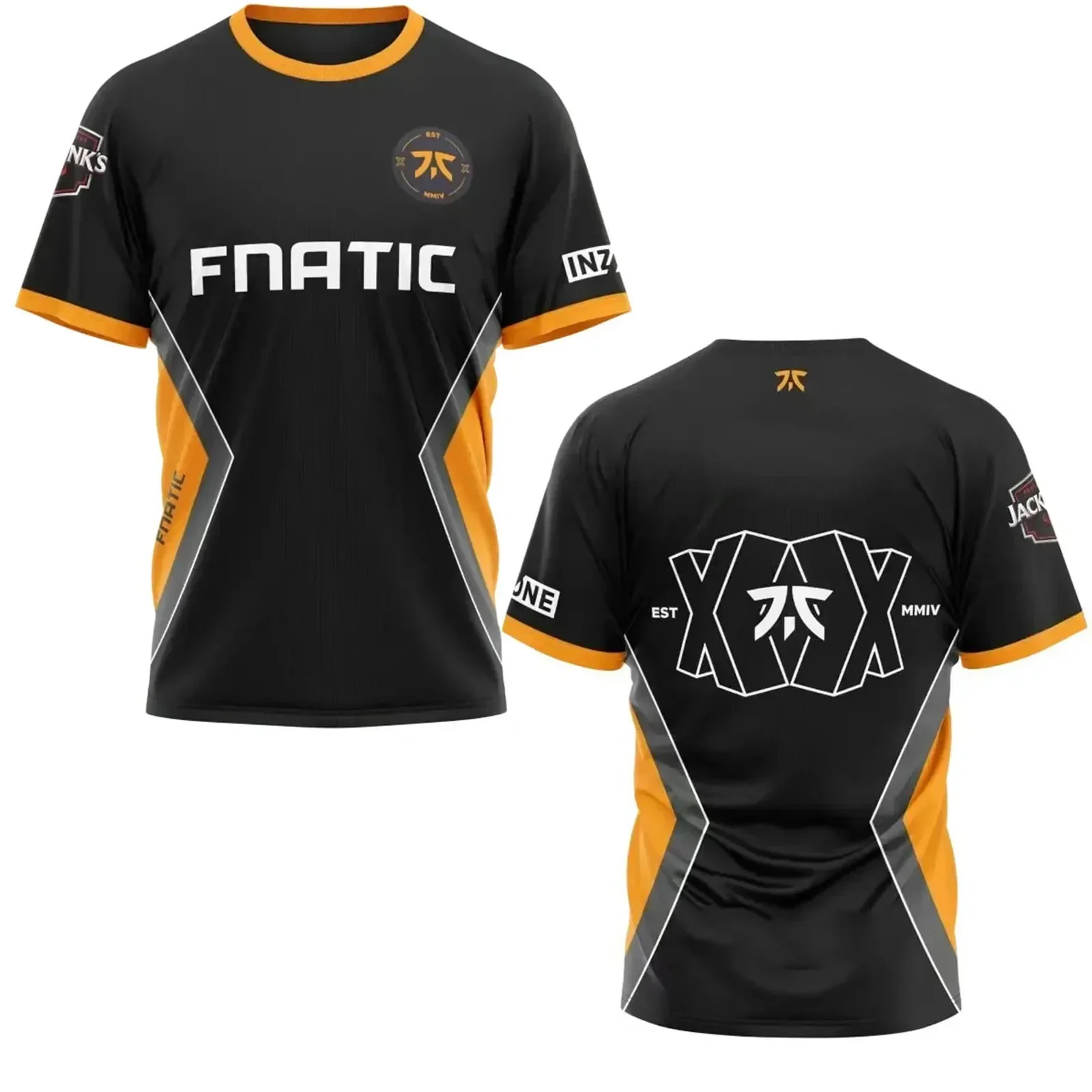 

New T-shirt Esports Team Uniform Summer Men's Round Neck 3D Printed Breathable and Versatile Outdoor Sports Short Sleeved Tops