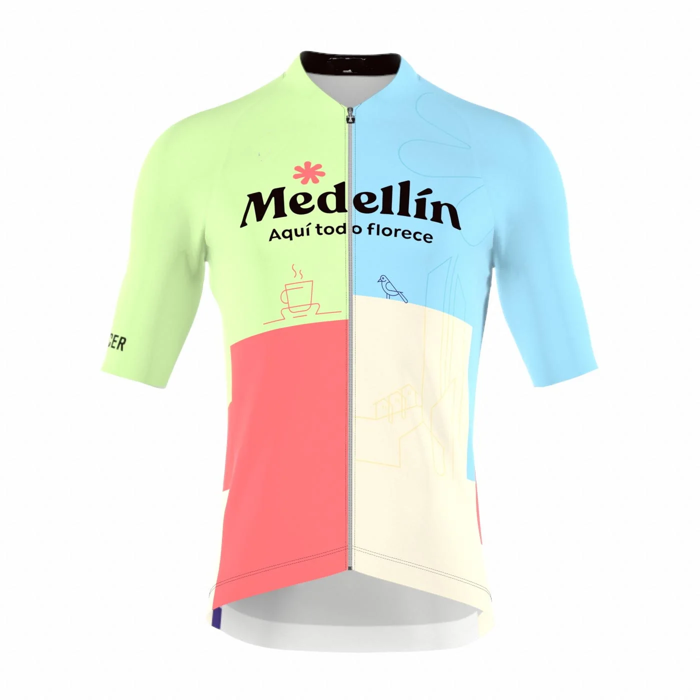 LASER CUT 2023 Medellin - EPM Team New SHORT SLEEVE CYCLING JERSEY SUMMER CYCLING WEAR ROPA CICLISMO+BIB SHORTS