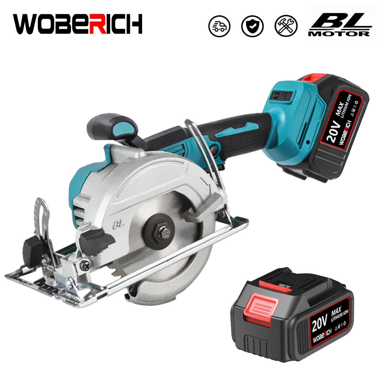 

Brushless 5Inch 125mm Mini Electric Circular Saw Cordless 0-45° Adjustbale Woodworking Power Garden Tool For Makita 18V Battery