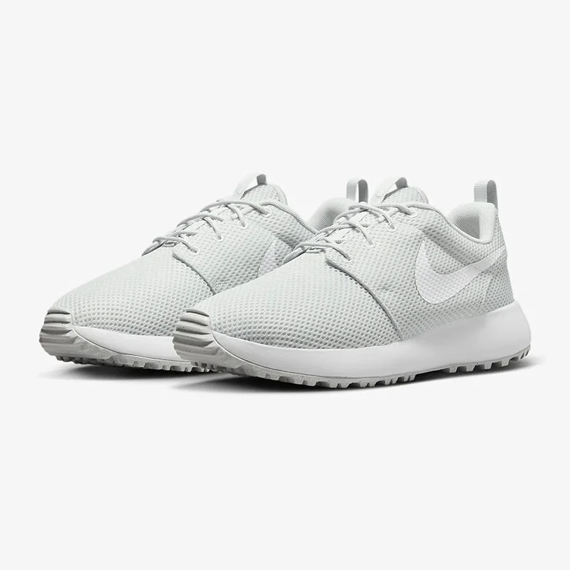 

Nike's New High-Quality, Durable and Wear-Resistant Outdoor Golf Shoes for Men and Women, Roshe g Nn, Comfortable, Lightweight, Durable, Everyday Golf Sneakers, Simple Design, Gray Color, Versatile and Easy to Wear, Travel Sports and Leisure Shoes, a Must