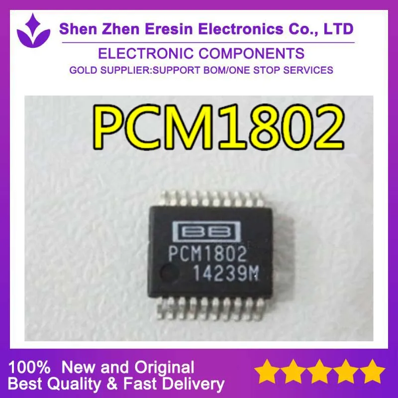 Free shipping    5PCS/LOT  PCM1802DBR SSOP20   New and original