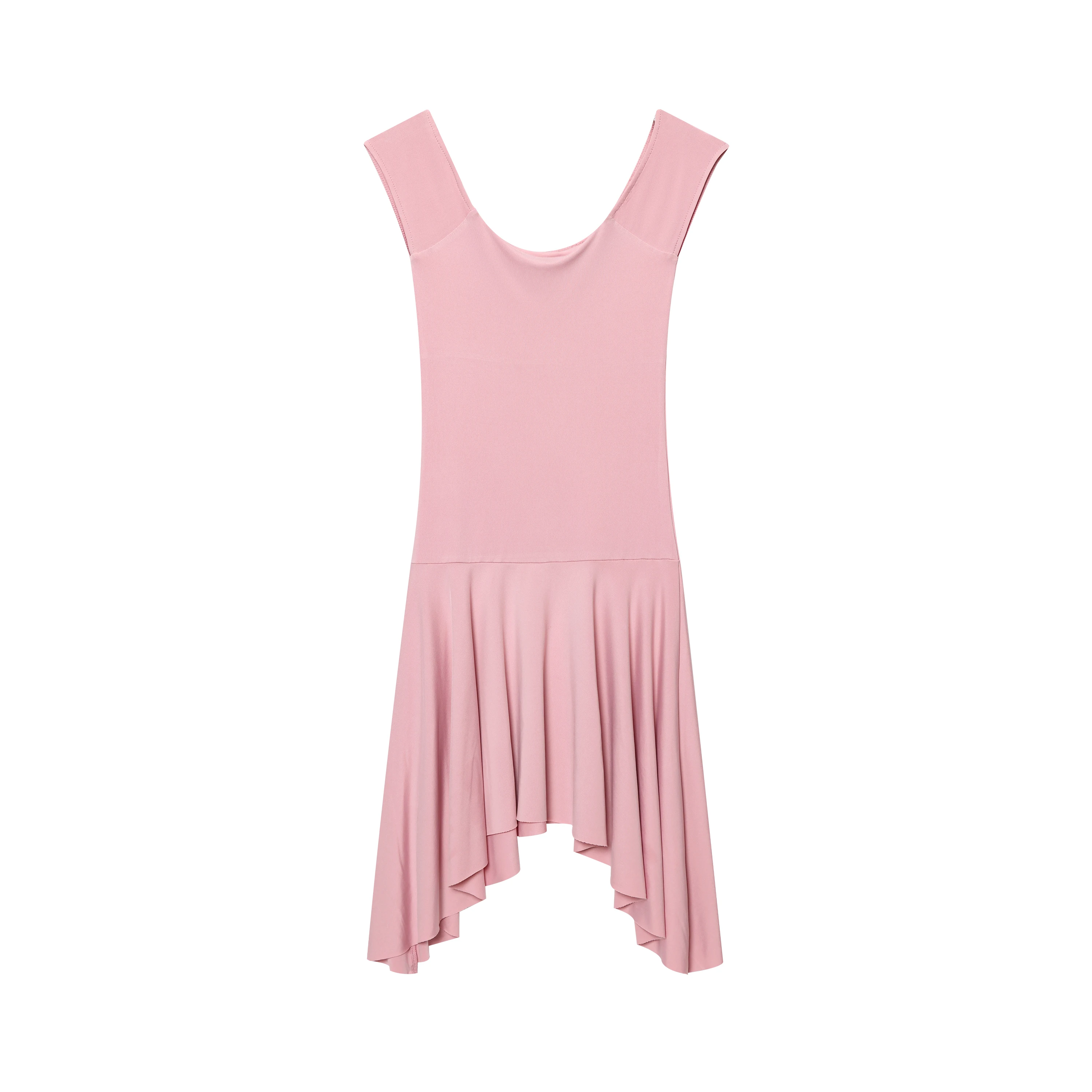 

BM&MD&ZA Womens Elegant Sexy Short - sleeved Asymmetrical Mini Dress with Tiered Hem Design