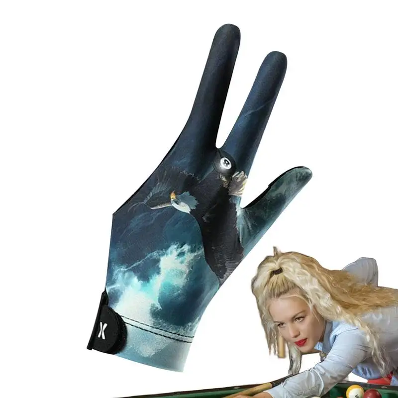 

Перчатки для бильярда, варежки для левого бассейна с 3-мя пальцами, противоскользящие удобные бильярдные перчатки для папы, игроков, спортсменов, мам