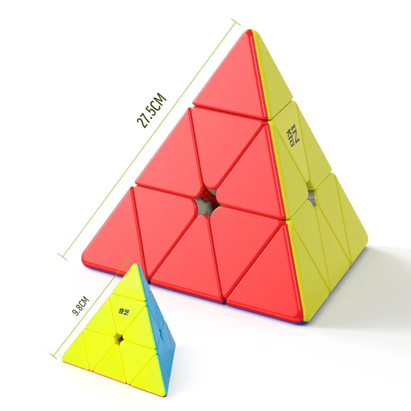 QIYI Pyramid Cube Qiming Plus 3x3 Pyramid 27.5cm Big Cube 3x3x3 Magic Cube Professional Cubo Magico Puzzle Toy for Children