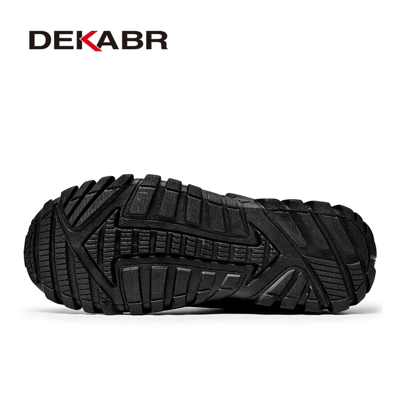 DEKABR New Comfortable Genuine Leather Men Boots Winter Warm Fur Ankle Boots Handmade Fashion Designer Boots Size 38-46