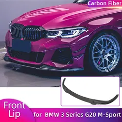 Carbon Fiber Car Front Bumper Lip Spoiler Splitters Apron for BMW 3 Series G20 G28 M Sport 2020-2022 Front Lip Chin Apron Guard
