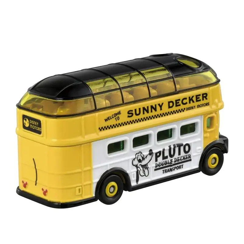 TAKARA TOMY Tomica Disney Pluto Sunshine Bus Model pojazdu silnikowego Ozdoba Mini Odlewany model samochodu ze stopu Zabawka dla dzieci Prezent