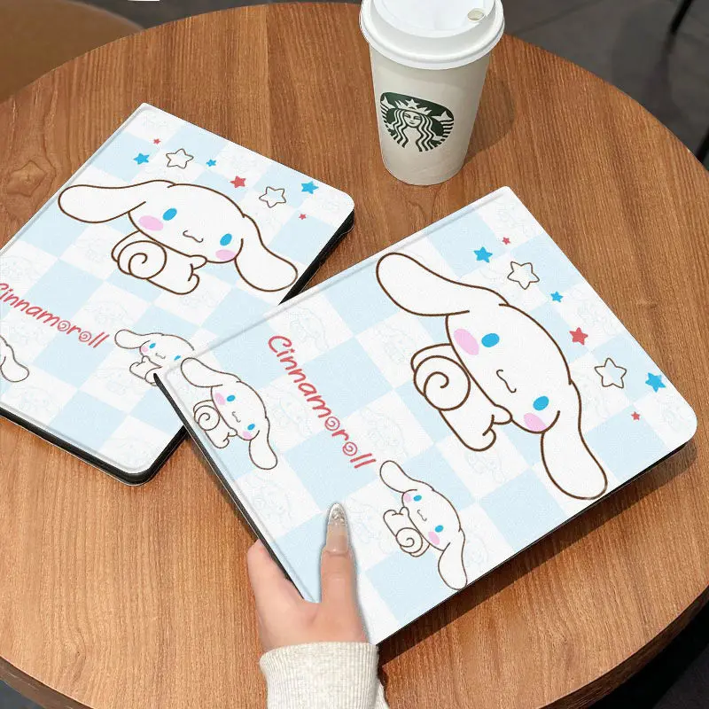 

Защитный чехол с рисунком Cinnamoroll для Samsung Galaxy Tab S7 S8 S9 S9FE Plus S6 Lite A7 A8 10,5 дюймов A9 Plus Противоударный чехол