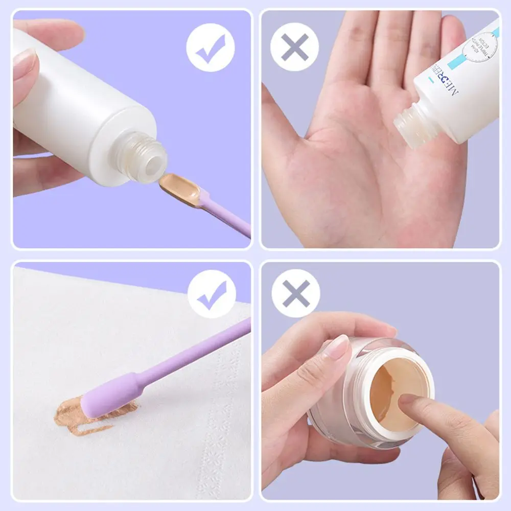 Reusable Cream Face Mask Brush Cosmetic Last Drop Scoop Cosmetics Spoon Makeup Brushes Deep Bottle Scraper Silicone Spatula